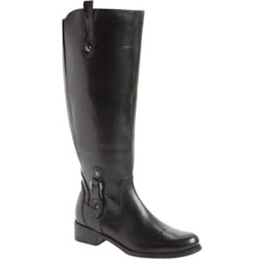 Blondo AquaProtect Black Leather Riding Boots Waterproof Knee High B4232-11 9M